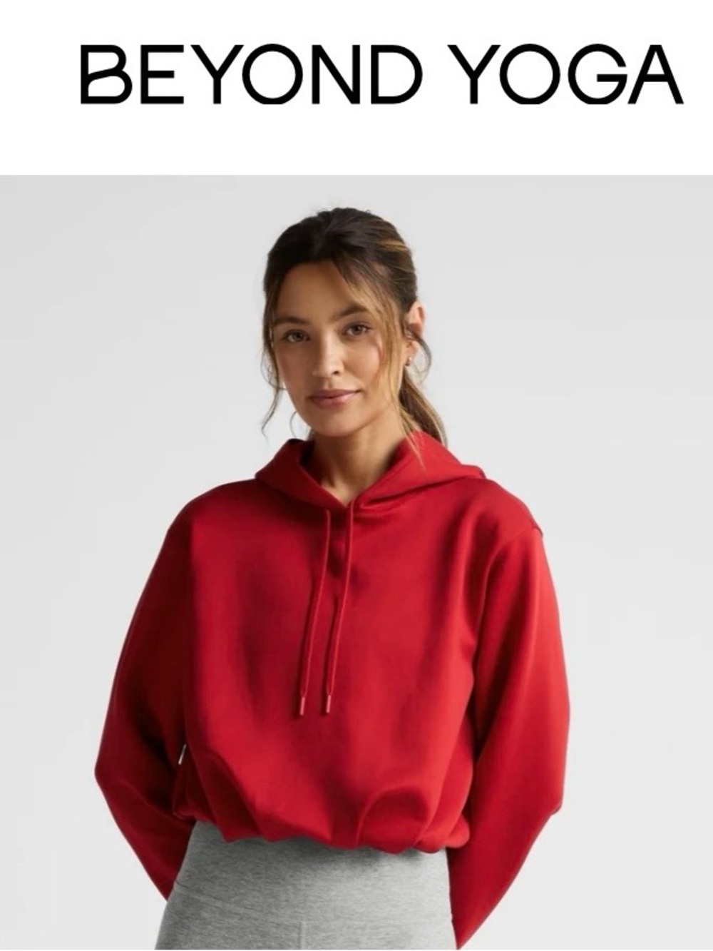 Beyond Yoga Red In The Flow Hoodie XS